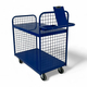1000 x 600mm Order Picking Trolley with Steel Shelves - 200kg