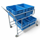 Quad Container Picking Trolley for 4 x 600 x 400mm Boxes - 120kg