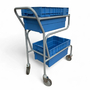 Twin Container Picking Trolley for 2 x 600 x 400mm Boxes - 75kg