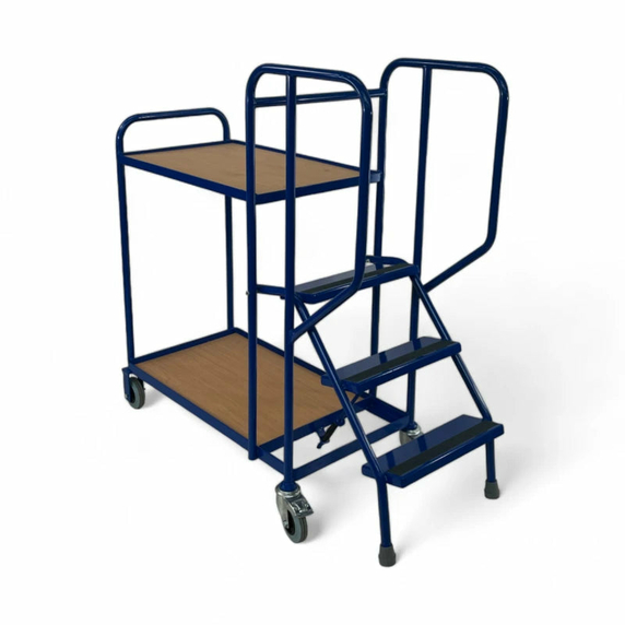 800 x 500mm Picking Trolley with 3 Steps & 2 Shelves - 250kg