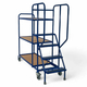 1000 x 500mm Picking Trolley with 4 Steps & 3 Shelves - 250kg