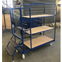 1220 x 600mm Heavy Duty Picking Trolley with 4 Steps & 4 Shelves - 500kg