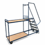 1220 x 600mm Heavy Duty Picking Trolley with 5 Steps & 2 Shelves - 400kg