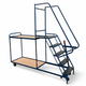 1220 x 600mm Heavy Duty Picking Trolley with 5 Steps & 2 Shelves - 400kg