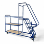 1220 x 600mm Heavy Duty Picking Trolley with 5 Steps & 3 Shelves - 400kg