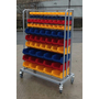Small Parts Storage Trolley with 76 Bins