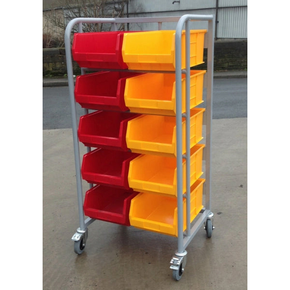 Small Parts Picking Trolley with 10 Bins