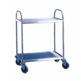 Small 2 Tier Stainless Steel Trolley - 100kg
