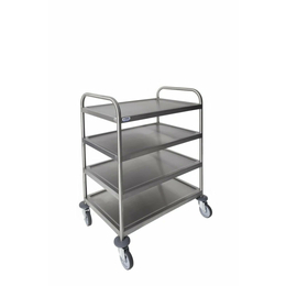 Medium 4 Tier Stainless Steel Trolley - 100kg