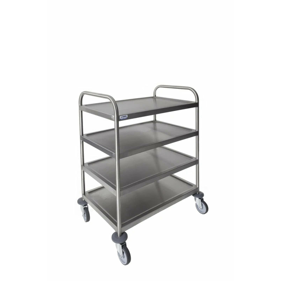 Medium 4 Tier Stainless Steel Trolley - 100kg