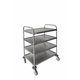 Medium 4 Tier Stainless Steel Trolley - 100kg