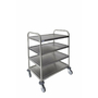 Medium 4 Tier Stainless Steel Trolley - 100kg