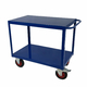 1000 x 600mm 2 Tier Shelf Trolley with Steel Shelves - 500kg