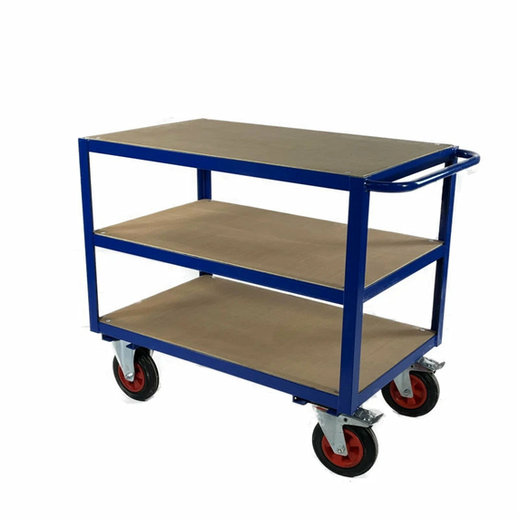 1000 x 600mm 3 Tier Shelf Trolley - 500kg