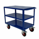 1000 x 600mm 3 Tier Shelf Trolley with Steel Shelves - 500kg