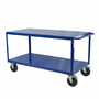 1600 x 800mm 2 Tier Shelf Trolley with Steel Shelves - 1000kg