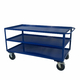 1600 x 800mm 3 Tier Shelf Trolley with Lipped Steel Shelves - 1000kg