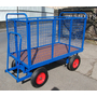 1500 x 700mm Pneumatic Turntable Truck with Mesh Sides - 500kg
