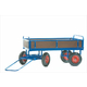 1500 x 700mm Pneumatic Turntable Truck with Timber Sides - 500kg