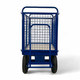 1220 x 700mm Pneumatic Turntable Truck with Mesh Sides - 500kg