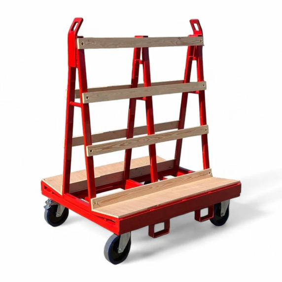 1200 x 1000mm Liftable A Frame Glass Trolley - 1000kg
