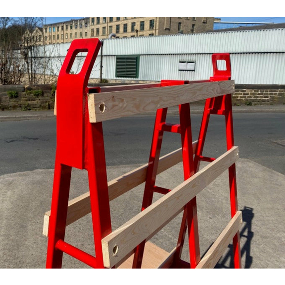 1200 x 1000mm Liftable A Frame Glass Trolley - 1000kg