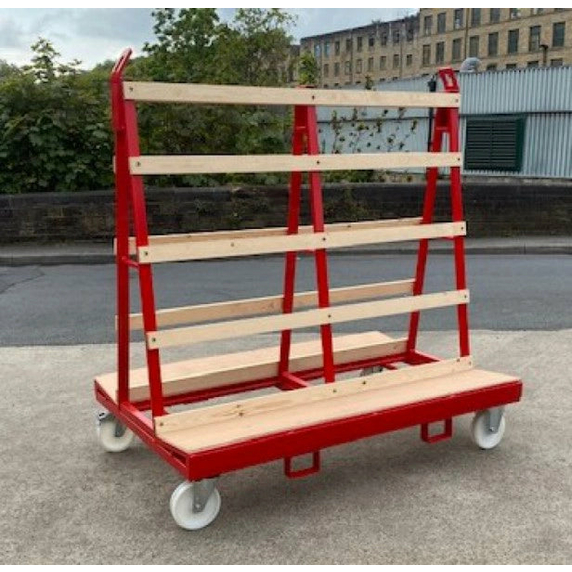 1800 x 1200mm Liftable A Frame Glass Trolley - 1500kg