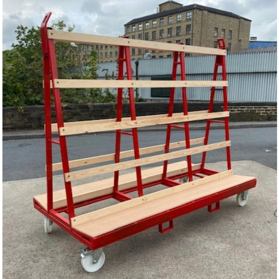 2400 x 1200mm Liftable A Frame Glass Trolley - 1500kg