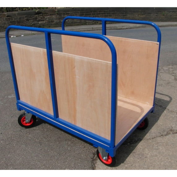 1000 x 700mm Long Load Platform Truck with Timber Sides - 500kg