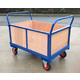 1220 x 610mm Platform Truck with Timber Sides - 500kg