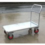 1220 x 610mm Galvanised Mesh End Platform Truck - 500kg