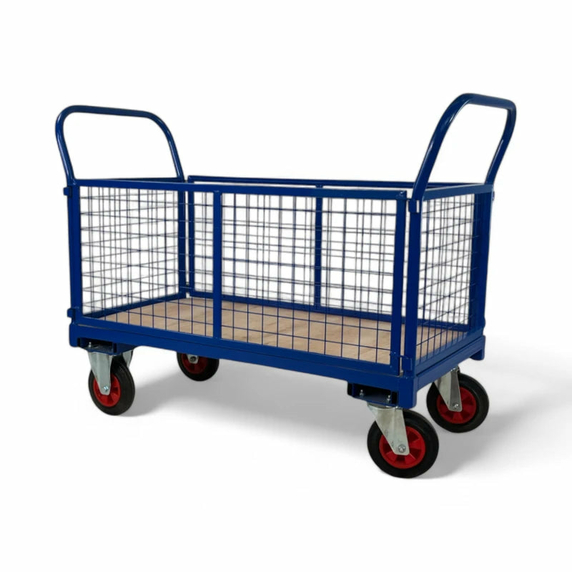 1220 x 610mm Platform Truck with Mesh Sides - 500kg