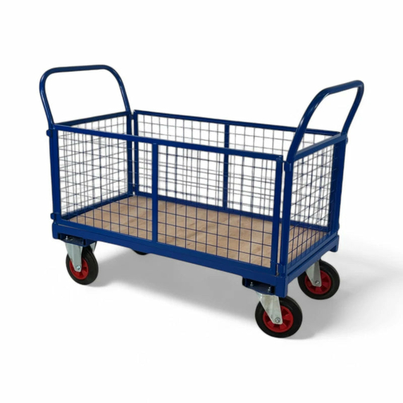 1220 x 610mm Platform Truck with Mesh Sides - 500kg