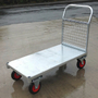 1220 x 800mm Galvanised Mesh End Platform Truck - 500kg