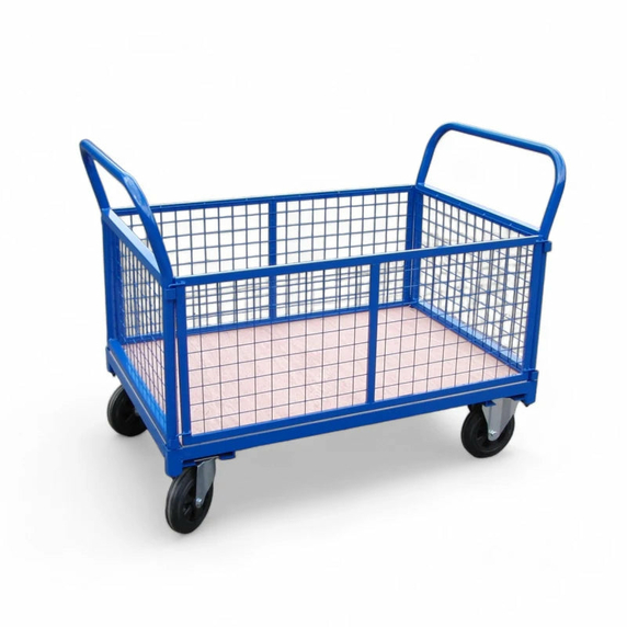 1220 x 800mm Platform Truck with Mesh Sides - 500kg