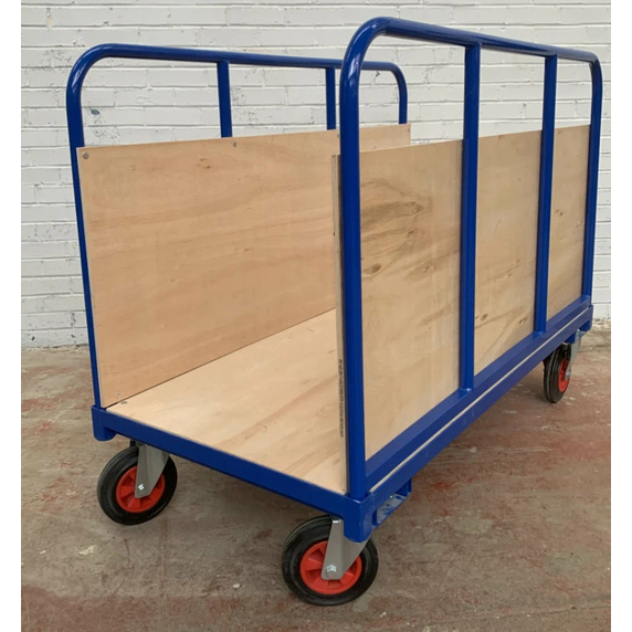 1500 x 750mm Long Load Platform Truck with Timber Sides - 500kg