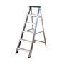 Lyte NBSBB6 Professional Aluminium Swingback Stepladder with Tool Tray (6 Tread - 1.2m)